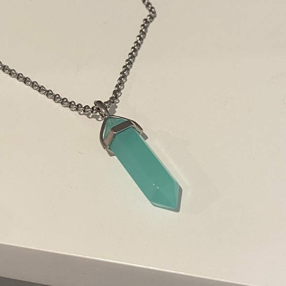 Turquoise Crystal Necklace - Picture 2 of 2